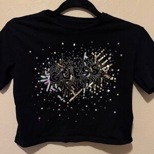 Guess Black Sequin Kids Tee